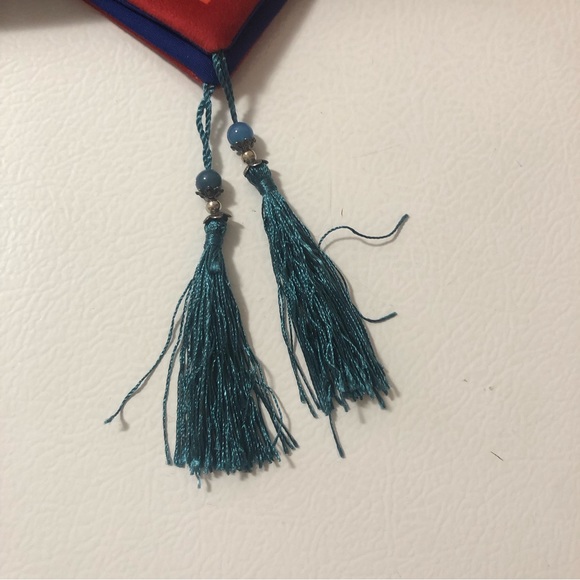 Bakhe Persian Velvet Table Linen Set Table Runner Circle Tablecloth Red Blue - Picture 12 of 14